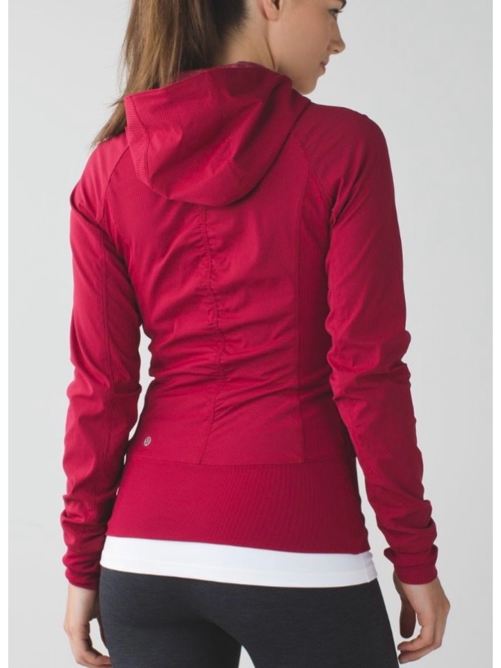 Lululemon In Flux Jacket Reversible Full Zipper Hooded in Cranberry Red Size 6